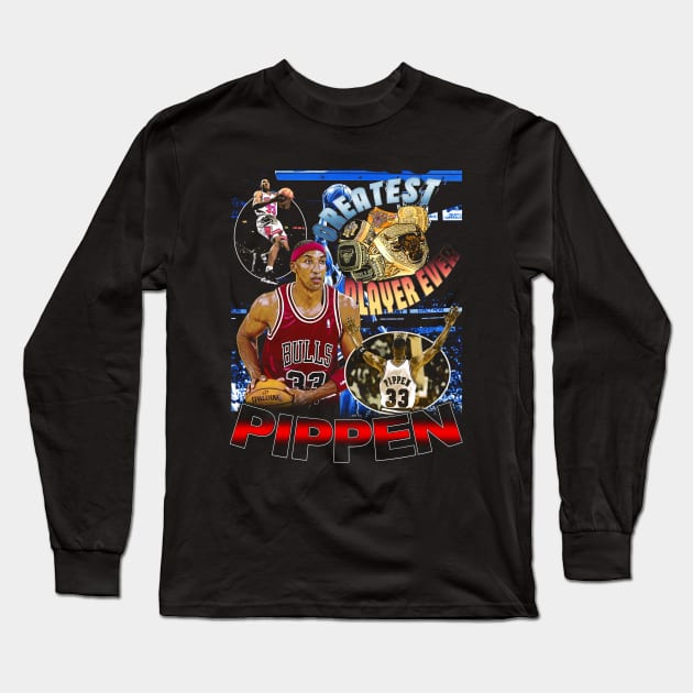 Scottie Pippen Bootleg Long Sleeve T-Shirt by Bootlegheavens